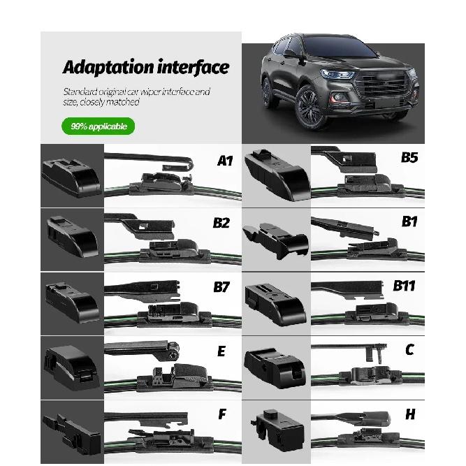 For Citroen C3 Picasso 2011-2017 24"+16"+11" Front Rear Wiper Blades Windshield Windscreen Window Cutter Accessories 2016 2017