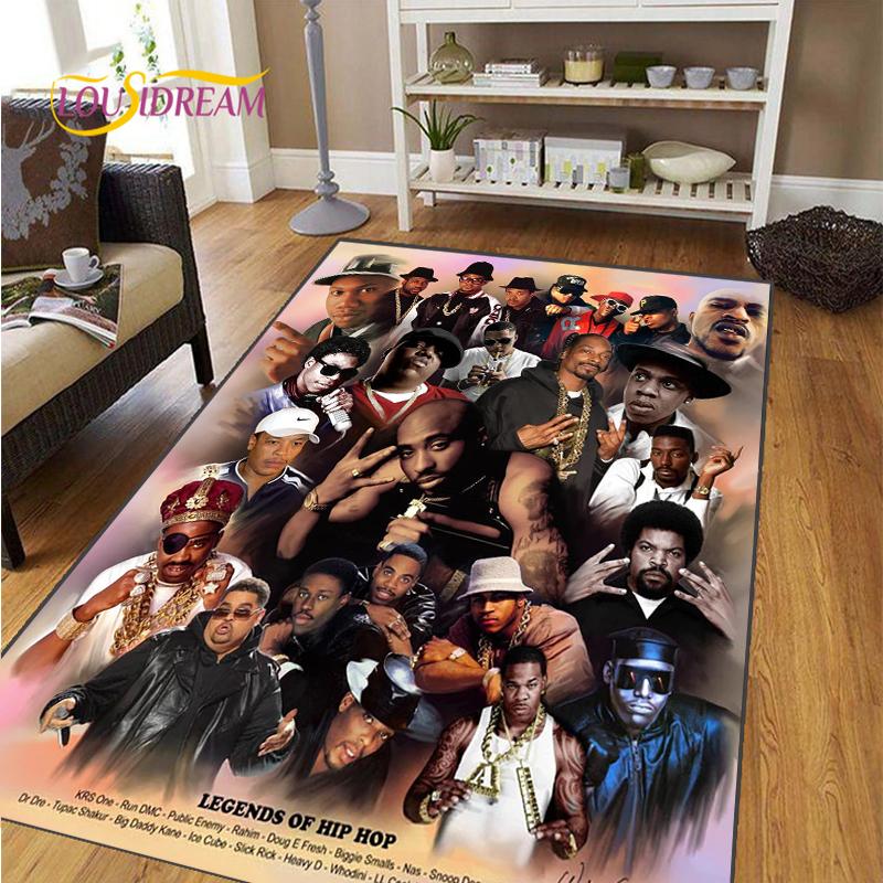 Music Star Rectangle Hip-Hop Carpet for Living Room Bedroom Rug Kitchen Kids Door Unslip Floor Mats Gift Photography Props Rug