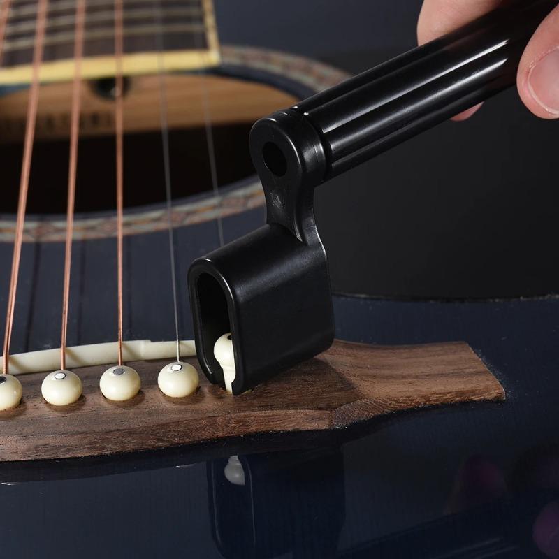 Guitar String Winder for Acoustic Guitars Bridge Pin Puller String Remover Tool Quick String Changing Accessory Essential