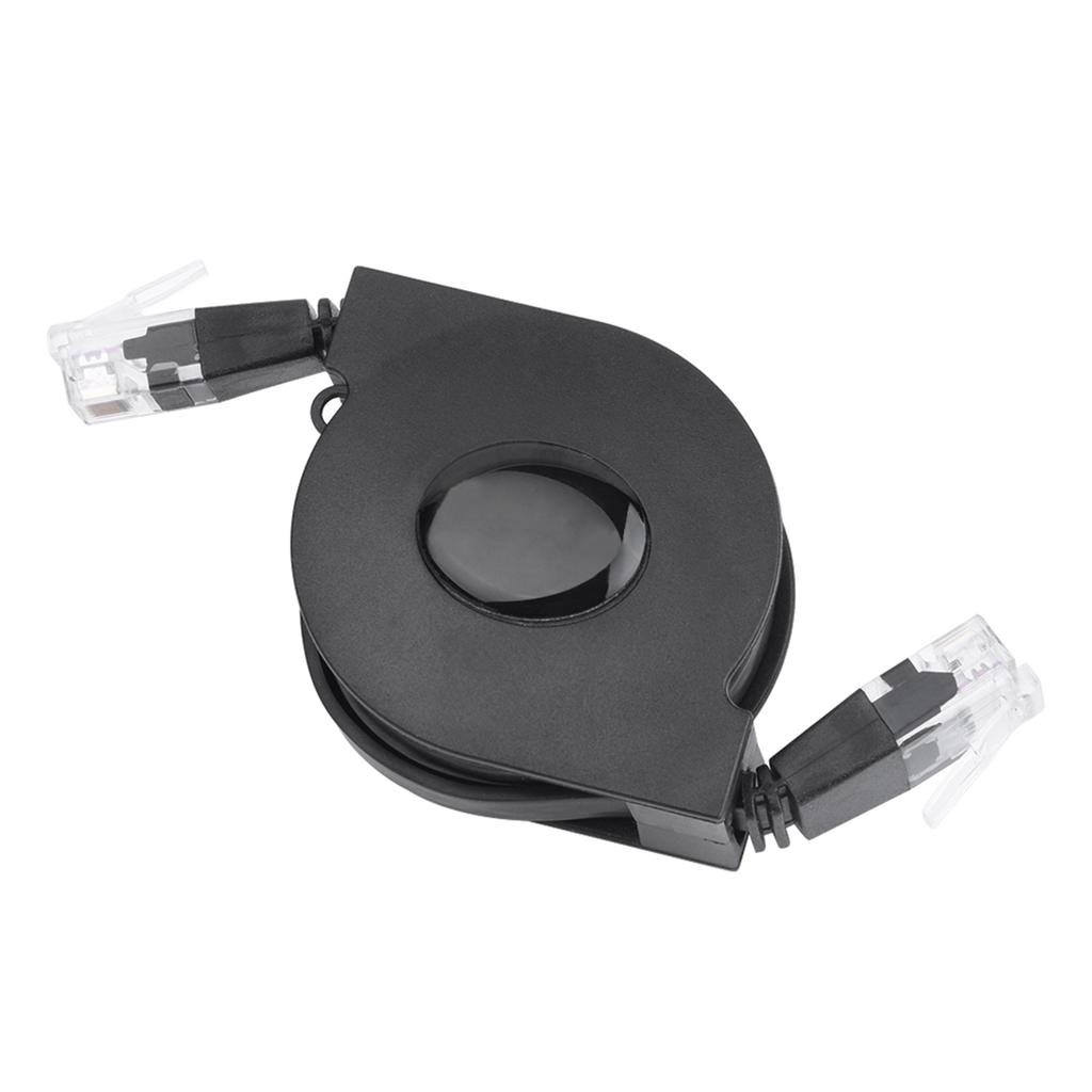 1pc New 1m 2m Adjustable Retractable CAT6 RJ45 Lan Network Cable Cord Black