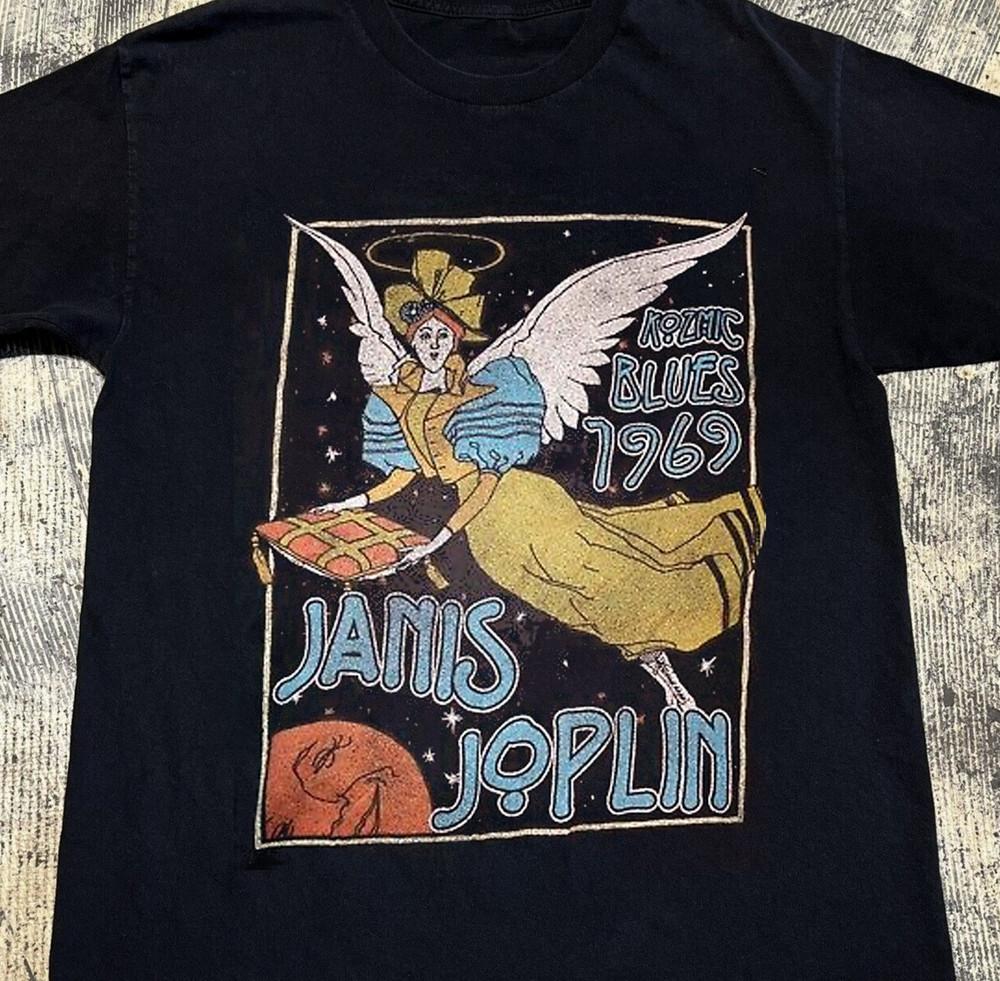 Vintage Janis Joplin Kozmic Blues Cotton Shirt Unisex Concert S to 5XL BO370 Unisex T-Shirt XXXL