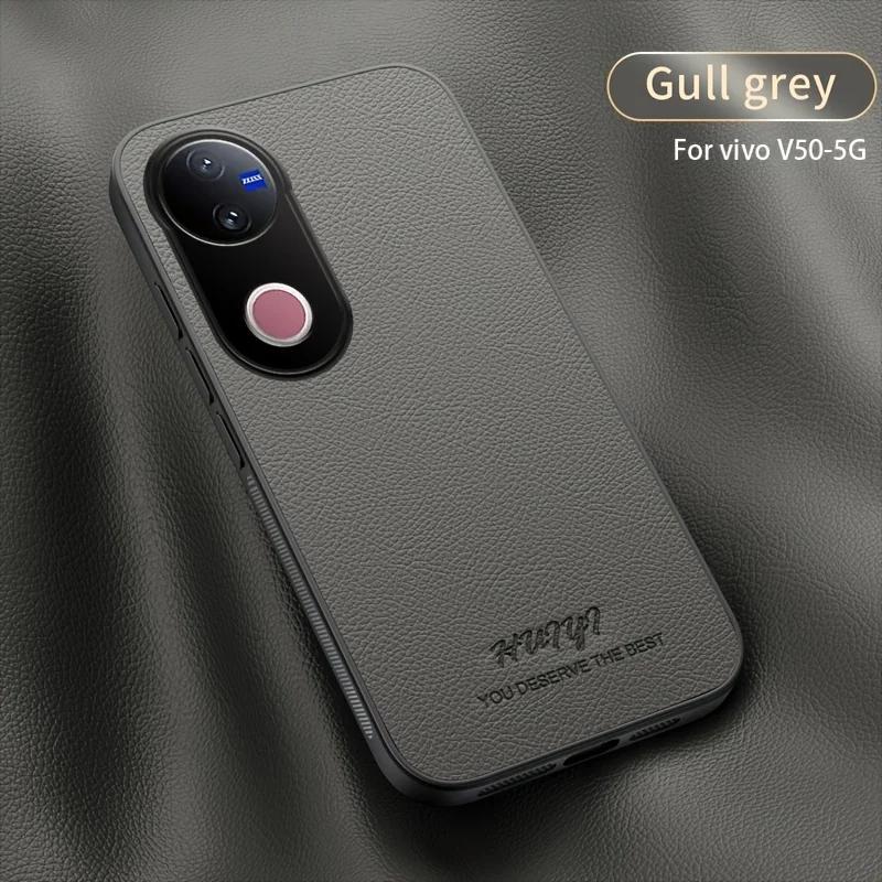 For VIVO V50 V40 LITE Case Luxury Leather Matte Business Style Case For VIVO V50 V40 Pro Shockproof Bumper Funda