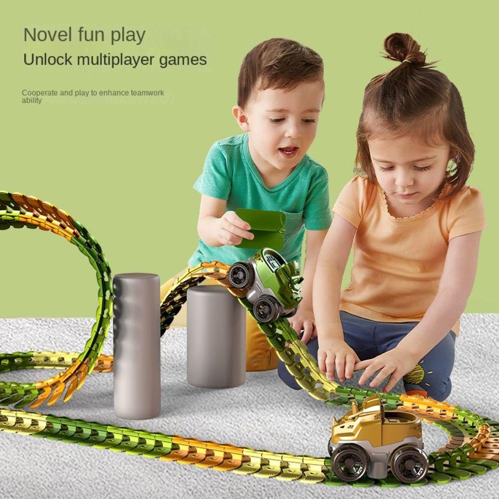 

Diy Dinosaur Train Toys Dinosaur World Puzzle Splicing Rail Car Children s Christmas
