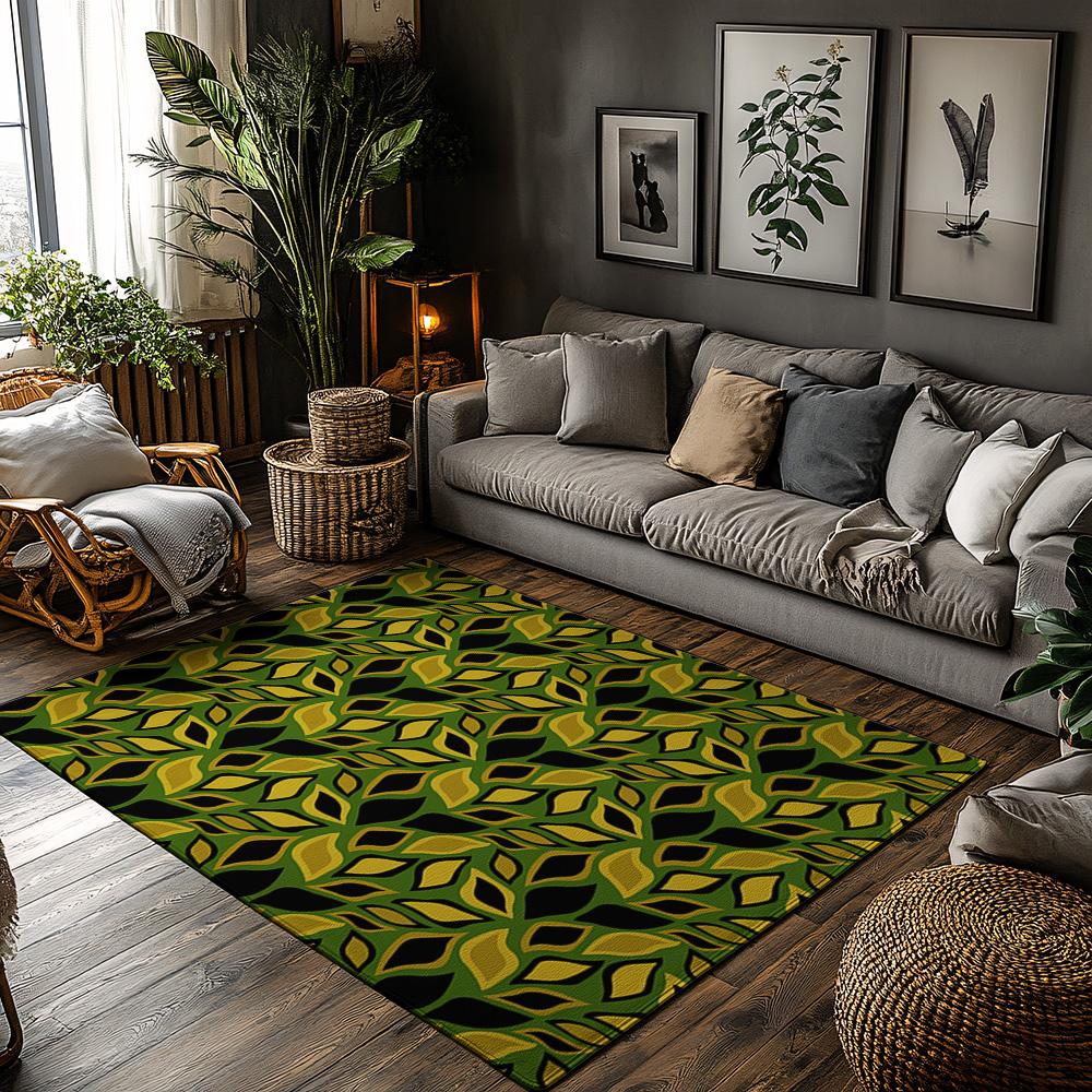 

Stylish Area Rug Indoor Outdoor Washable Non Slip Modern Geometric Carpet Living Room Bedroom Floor Mats Home Decor Accent Rug 50x80cm