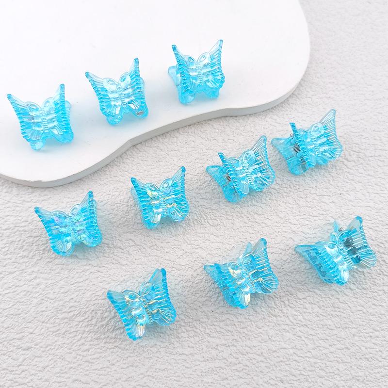 10pcs Ins Mini Butterfly Hair Claw Clips Colorful Trendy Cute Small Clips Multicolor Girls Hair Clips Hairpin Hair Accessories