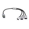 Type-C 4-in-1 USB 2.0 Hub: 2 USB + 1 Type-C Ports