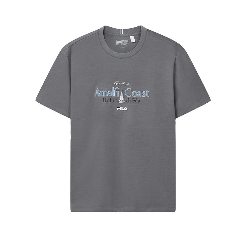 FILA Heritage Cool Touch Fashion T-Shirt Men tops Cloudy-Gray F11M628125FDY M