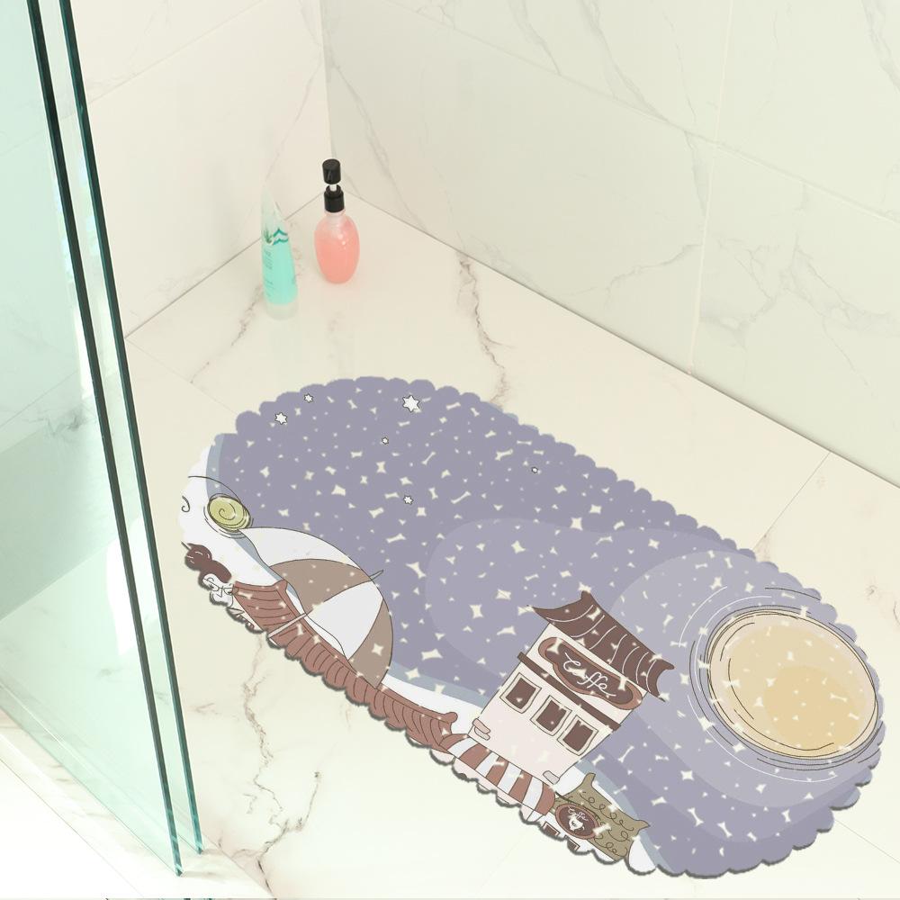 Beautiful Illustrations Balcony Bathroom Mat Hydrophobic Non-Slip Door Mat Swimming Pool Public Places Non-Slip Floor Mat