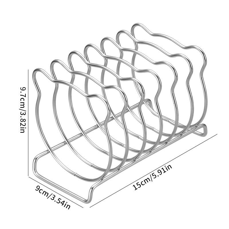 Porta toast in acciaio inossidabile - Griglia per pane multi-scomparto per servire toast, panini e colazione (Design salvaspazio)