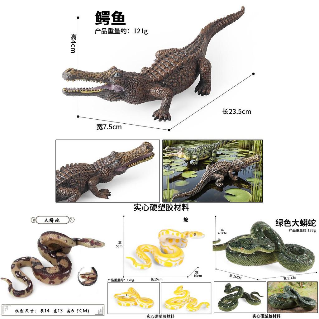 Realistic Snake Crocodile Figure Toy With Durable Plastic Material For Educational Use