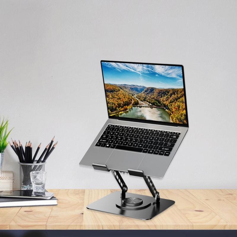 Heavy Base Rotating Computer Stand For Desk Featuring Slip proof Pad And Universal 17.3Inch Device Compatibility