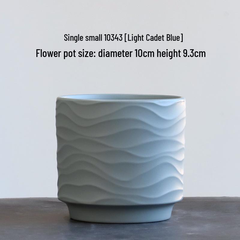 Nordic Minimalist Ceramic Flower Pot with Tray for Phalaenopsis, Orchid, and Succulent Plants