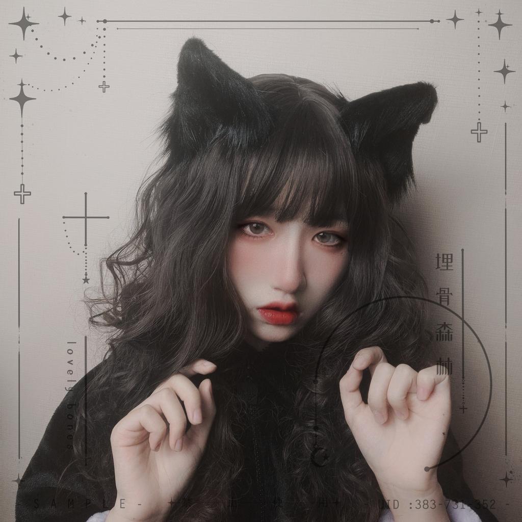 Cat Ears Anime Lolita Hair Accessories Ears Cosplay Kawaii Wig Gothic Headdress Lolita Accessories  Cat Ears Head Band