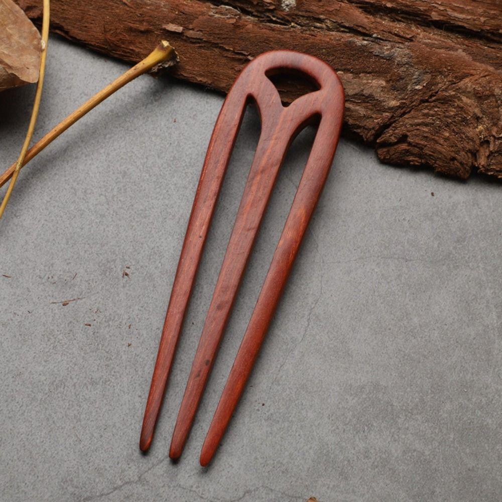 Handmade Carved Retro Hair Sticks Wooden Hair Pins Fashion French Hair Chopsticks  Women