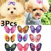 Butterfly Style Dog Hair Acciessories Pet Dog Hair Bows Elastic Cut Pet Grooming Purducts Randomly LS