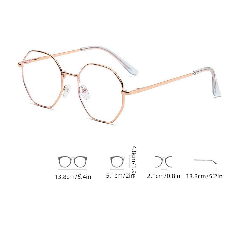 Octagon Metal Frame Women Glasses Female Computer Reading Glasses Eyeglasses Photography Accessories