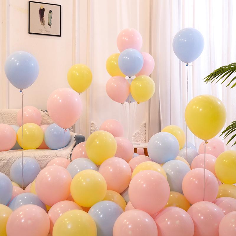 "Non-toxic Macaron Color Balloons - Multiple Colors for Event Decoration"