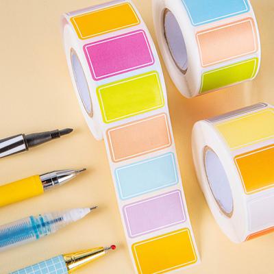 Colorful Labels Handwritten Stickers Waterproof Self-Adhesive Journal Stickers Writable Classification Tags Name Stickers