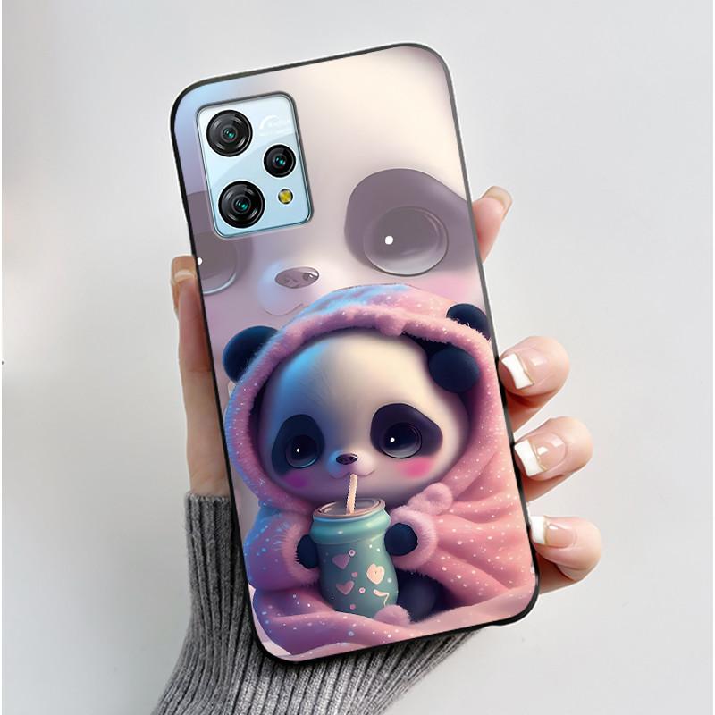 For Blackview A53 Case Blackview A53 Pro Back Cover Luxury Cute Love Rabbit Funny Black TPU Soft Silicone Protective Phone Case