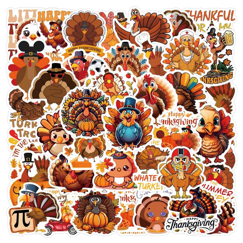 55pcs Suitcase Stickers Waterproof Stickers Scooter Computer Tablet Cartoon Decoration