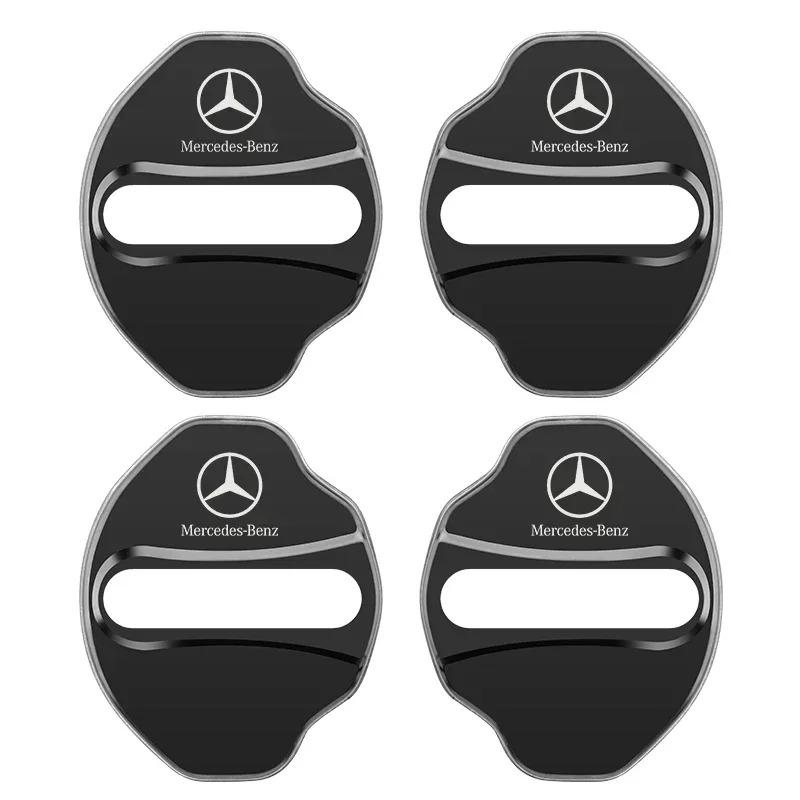 BTP5   4PCS Car Door Lock cover Protect Buckle Cover Latch Stop Anti Rust Car Accessories For Mercedes Benz W211 W210 W213 W203 W205
