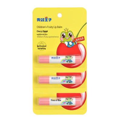 Froschkönig Kinder Kirsche Feuchtigkeitsspendender Lippenbalsam 3er-Pack