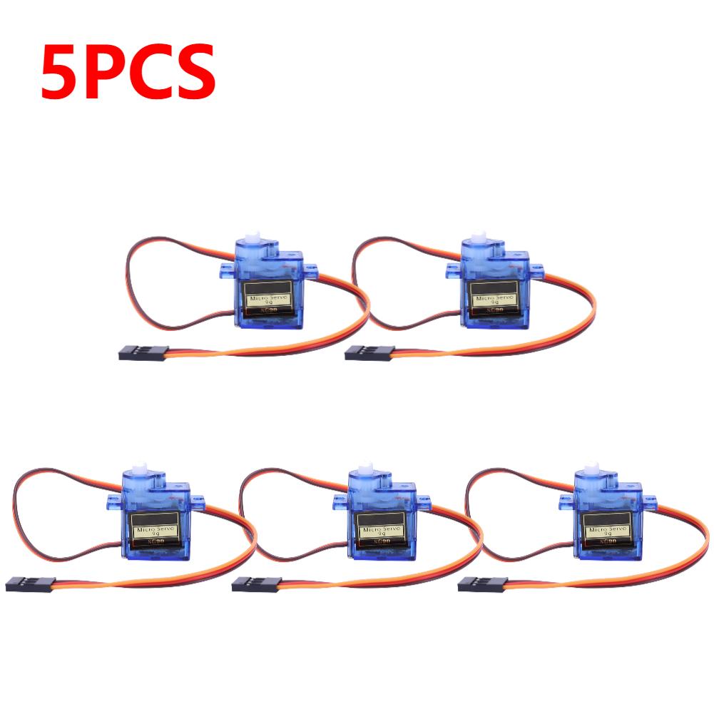 1-5PCS SG90 9G Micro Digital Servo Motor 180/360Degree Fixed-Wing Micro Gear Servo Motor for Rc Helicopter Toy Airplane Aircraft
