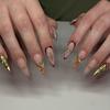 3D Rose Wearable Almond Nails - Stylish European & American Hot Girl Look