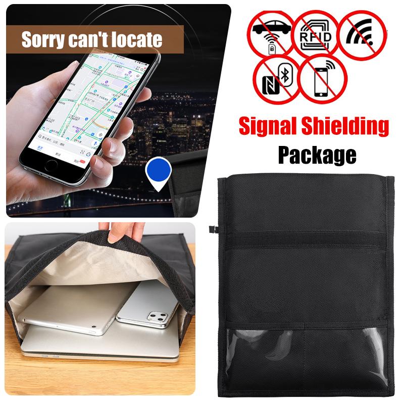 Notebook Signal Shielding Bag Faraday Bag RFID Shielding Blocking Pouch Car Key Mobile Phone Anti-Theft Anti-Radiation Case