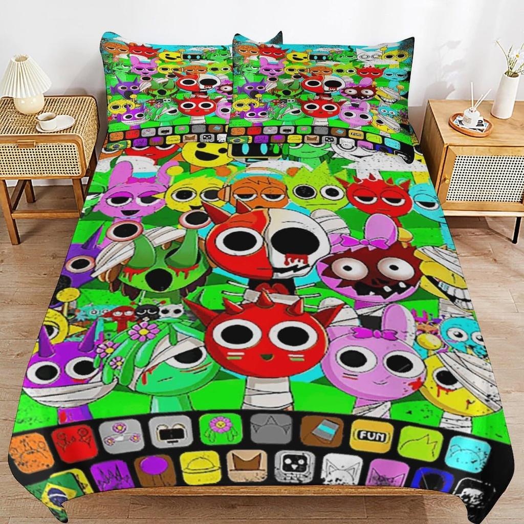 Game Rhythm Box Duvet Set Children And Adolescents Bedroom Decoration Bedding Three-Piece Set