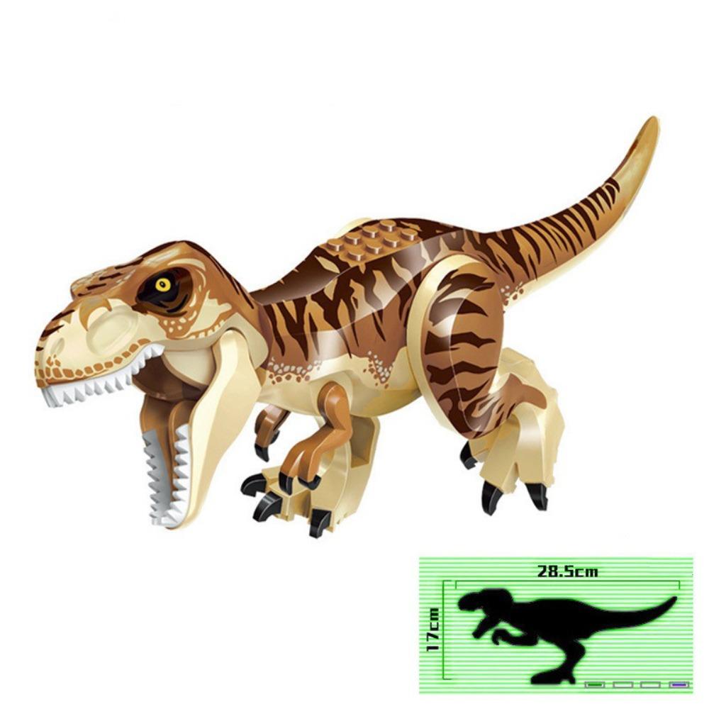 Neue Plastik-Dinosaurier-Bausteine Mehrfarbig Vormontiert Prähistorische Szene Volle Größe Dino Welt Frühes Lernen