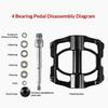 Non-Slip Mountain Bike Pedal Aluminum Alloy Sealed Bearingpedal Riding Pedals Universal Bicycle Road Bike Accessories Bicyc
