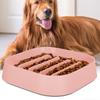 Food Grade Plastic   Shape Pet Slow Food Anti Choking Feeding Bowl Supplies with Bottom Anti-Skid Pad for Cats Dogs(Blue )