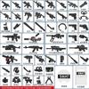 Armory Warehouse Display Rack Military Base Weapons House Armory SWAT Building Block Sets SWAT Brick Boys Kids Toys Gifts