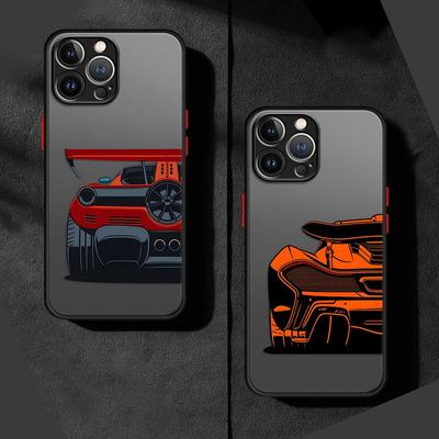Coque de téléphone Cool pour iPhone 17 Pro Max 12 XS XR 7 8 SE 14 15 11 Air 16 Plus 13 Mini Housse Arrière Dessin Animé Voiture