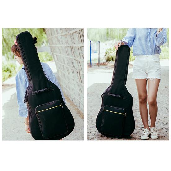 39-calowa torba na gitarę z dwoma regulowanymi paskami na ramię Pogrubiony pokrowiec na gitarę elektryczną Wodoodporna przegroda zapinana na zamek Torba na gitarę basową