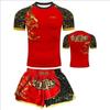 Herren Kompressions MMA Boxen Trainingsset Kurzarm Rash Guard Shorts Kampfsport Fitness