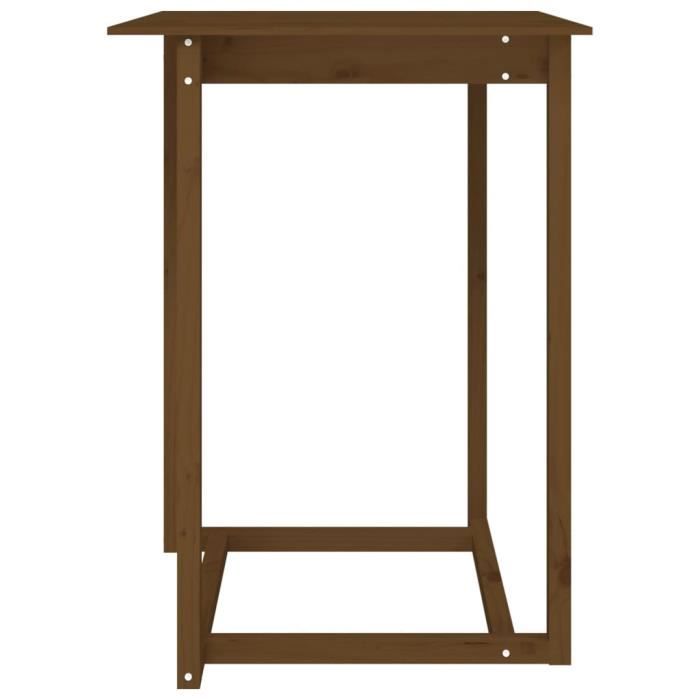 822185 vidaXL Bar Table Honey Brown 80x80x110 Cm Solid Pine Wood
