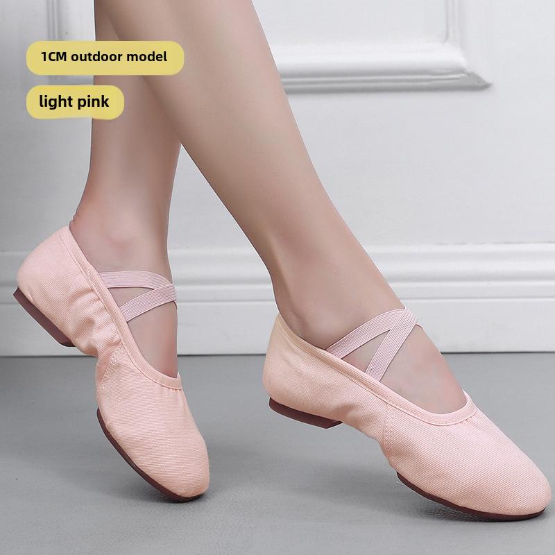 Women's Heeled Dance Shoes - Adult Ballet - Soft Leather Sole - Indoor/Outdoor - Lace-Free - Teacher Approved
