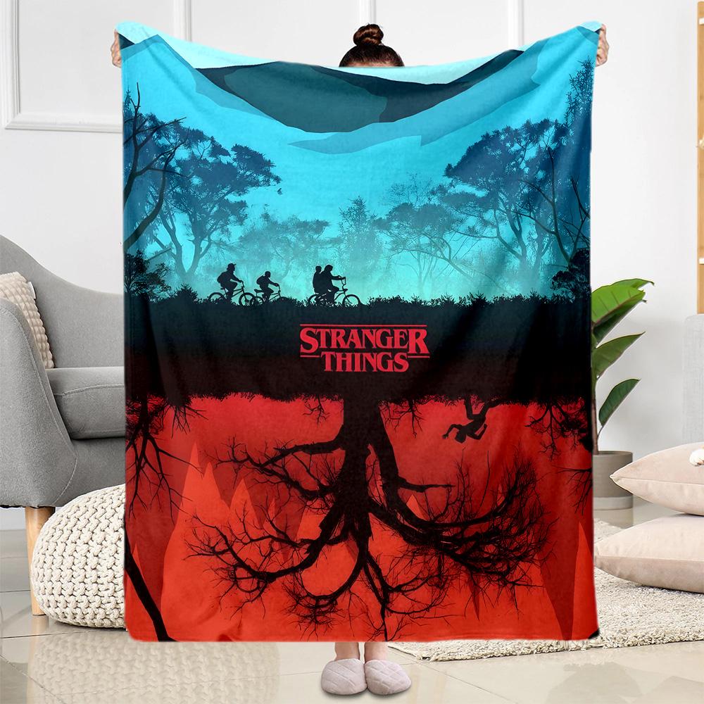 Stranger Things Mashup Suitable Blanket for Offices, Travel, Living Rooms Also a Good Gift for Friends and Family Suitable for All Seasons.