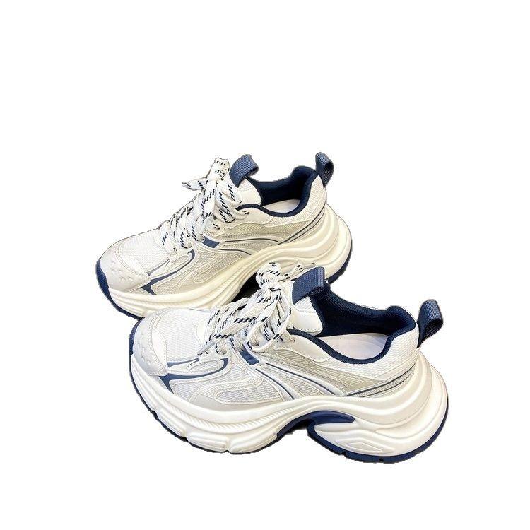 Daddy Shoes Women's 2025 New Popular Thick-soled Heightened Summer Mesh Breathable Women's Shoes Versatile Women's Sports Shoes