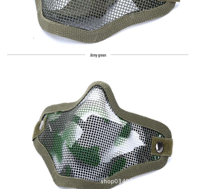 Tactical Mesh Half Face Shooting Mask - Breathable Military Protective Gear