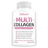 Multi-Kollagen-Komplex Nahrungsergänzungsmittel, Mit Vitamin C, Biotin, 120 Kapseln pro Flasche