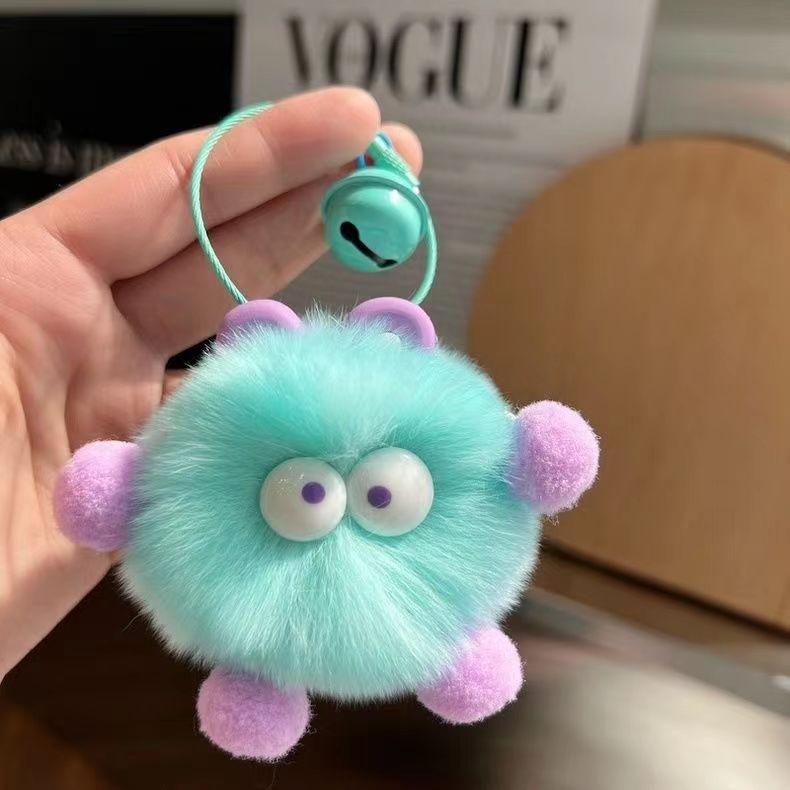 INS Style Cute Rabbit Fur Elf Plush Keychain Pendant