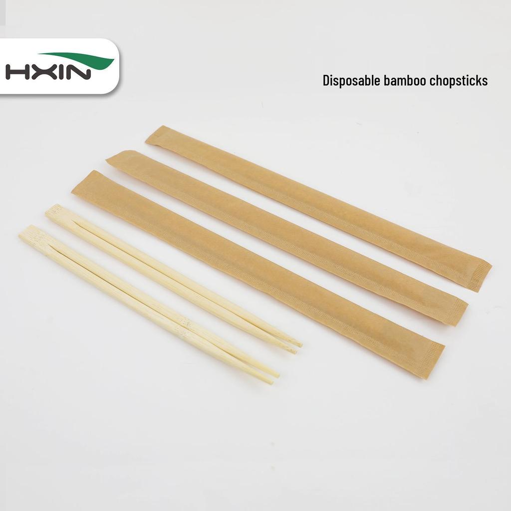 Hengxin Individually Wrapped Disposable Chopsticks - Single Pack for Takeaway & Catering
