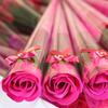 Heißer Verkauf 1 Stück Rosenförmige Seife Dekoration Seife Rosenblütenblätter Badeseife Ätherische Rosenseife Valentinstagsgeschenk