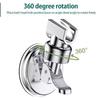 1Pc No Drill Removable Shower Head Bracket Adjustable Strong Suction Cup Shower Rack ABS Silver Bathroom Nozzle Fixed Base