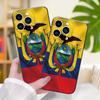 Ecuador Flag Print Phone Case Black Silicone Matte Phone Case For Iphone 17 Air 16 15 14 13 12 11 Pro Max TPU Soft Case