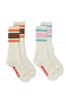 Hokaron Lined Pile Set of 2 Women's Socks, 21.5-24.5cm,