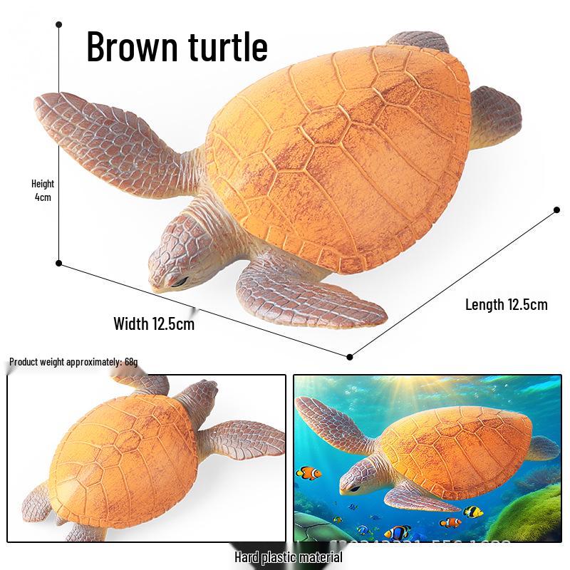 Wild Animal Model: Children's Simulation Turtle Gift Set - Tortoise Variants & Spiderweb Design.